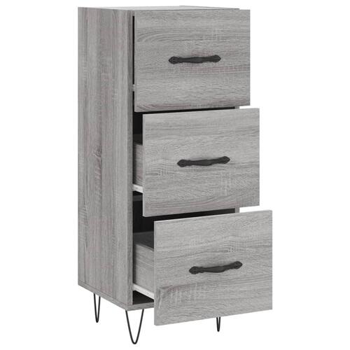 Skænk 34,5x34x90 cm konstrueret træ grå sonoma-eg