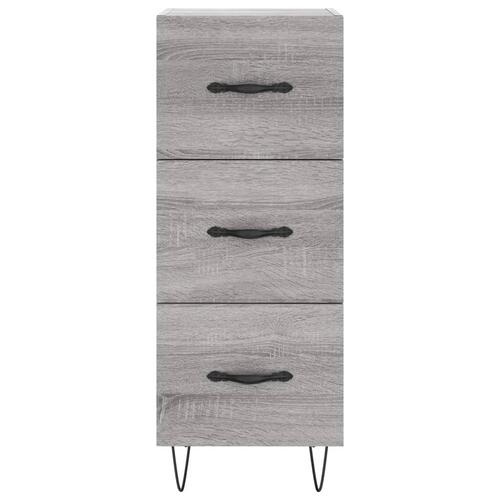 Skænk 34,5x34x90 cm konstrueret træ grå sonoma-eg