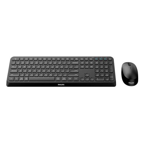 Tastatur og mus Philips SPT6407B/16 Sort Qwerty US