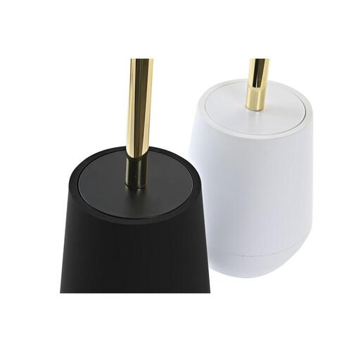 Toiletbørste Hvid Sort Rustfrit stål polystyren 12 x 12 x 34,5 cm (2 enheder)