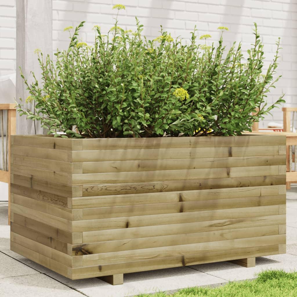 Plantekasse 90x60x49,5 cm imprægneret fyrretræ billede