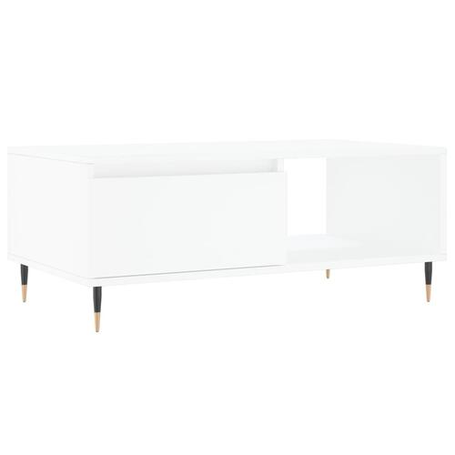 Sofabord 90x50x36,5 cm konstrueret træ hvid