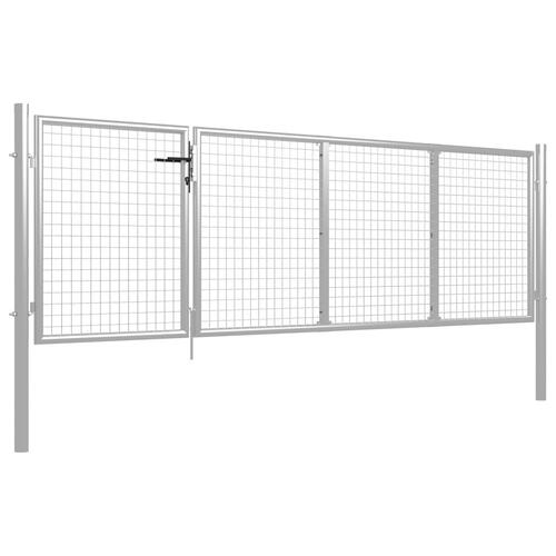 Havelåge 350 x 100 cm stål sølvfarvet