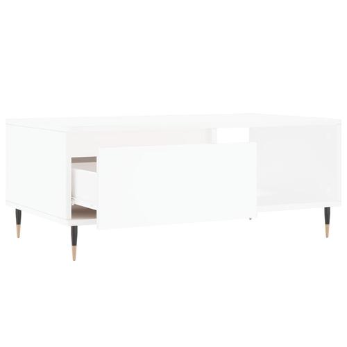 Sofabord 90x50x36,5 cm konstrueret træ hvid