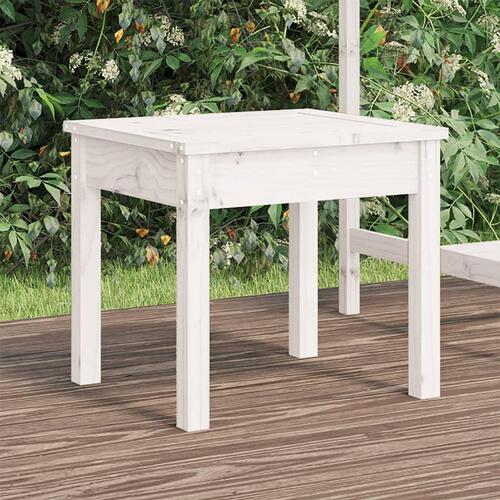 Havebænk 50x44x45 cm massivt fyrretræ hvid