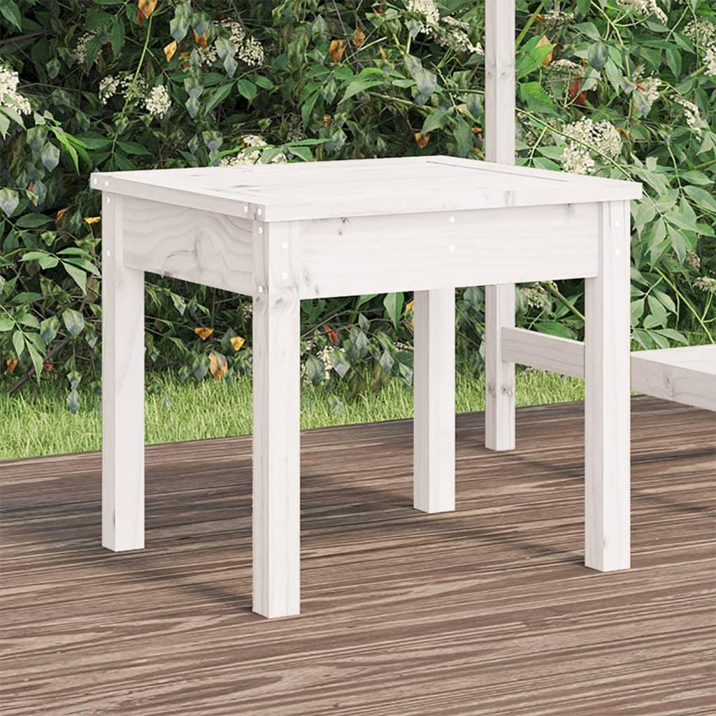Havebænk 50x44x45 cm massivt fyrretræ hvid