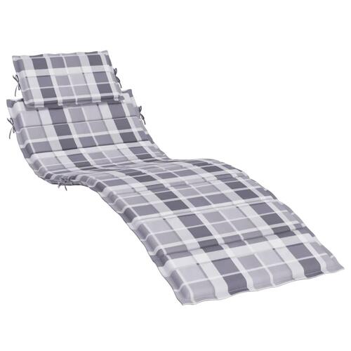 Hynde til liggestol 186x58x3 cm oxfordstof gråternet
