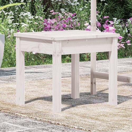 Havebænk 50x44x45 cm massivt fyrretræ hvid
