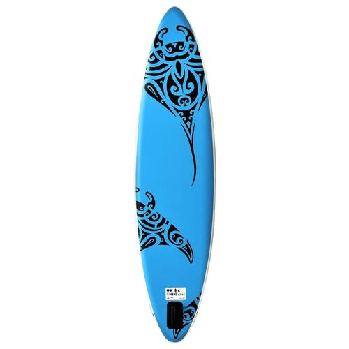 Oppusteligt paddleboardsæt 305x76x15 cm blå