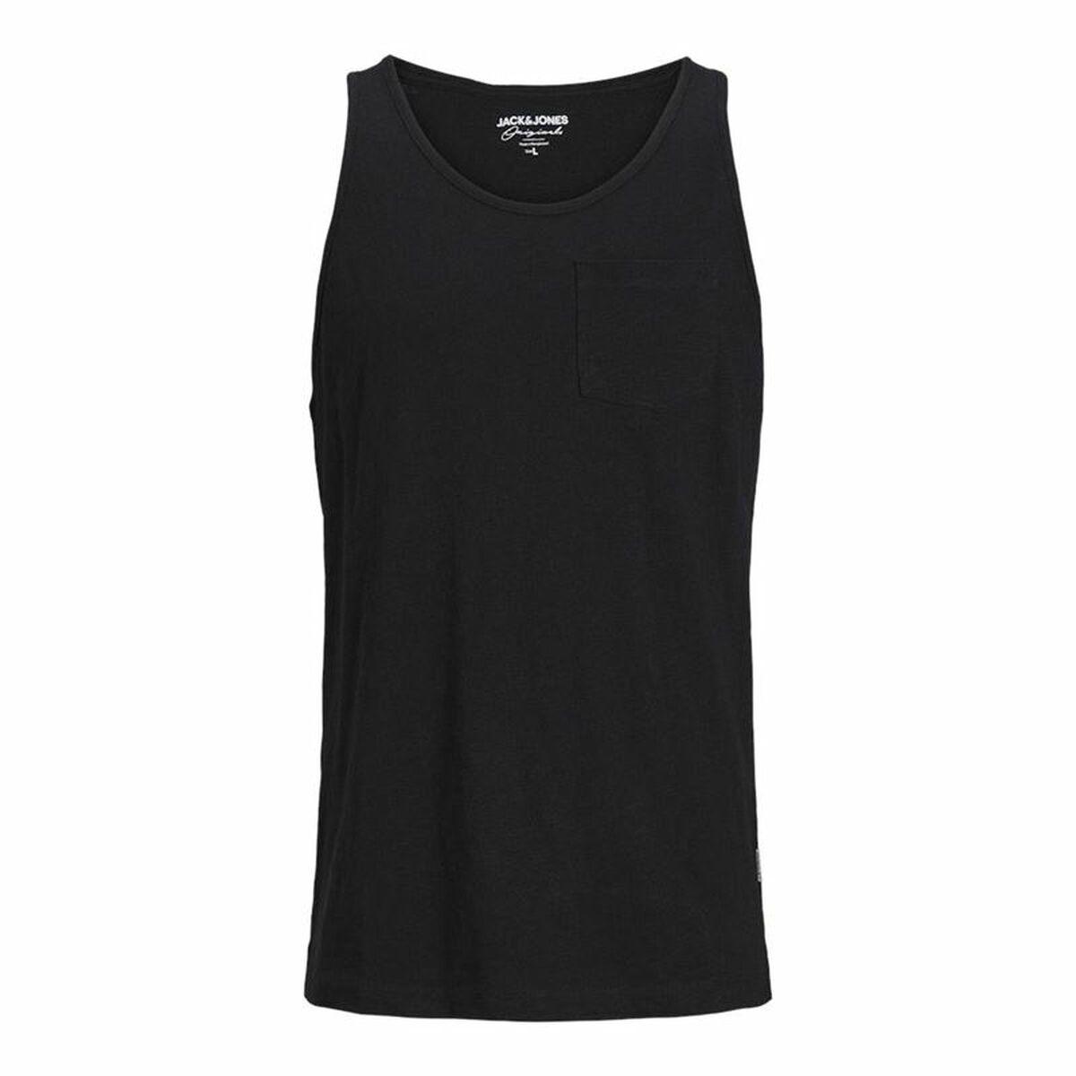 Jack & Jones Tampa Slub tanktop til mænd - Sort (L)