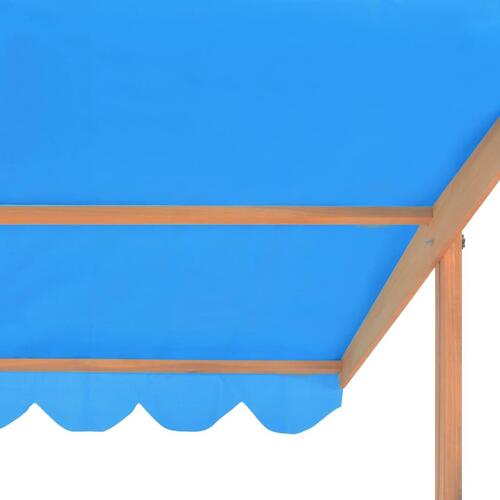 Sandkasse med justerbart tag 115x115x115 cm grantræ