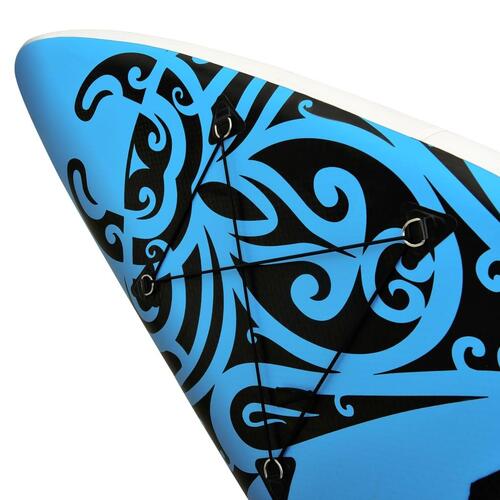 Oppusteligt paddleboardsæt 305x76x15 cm blå