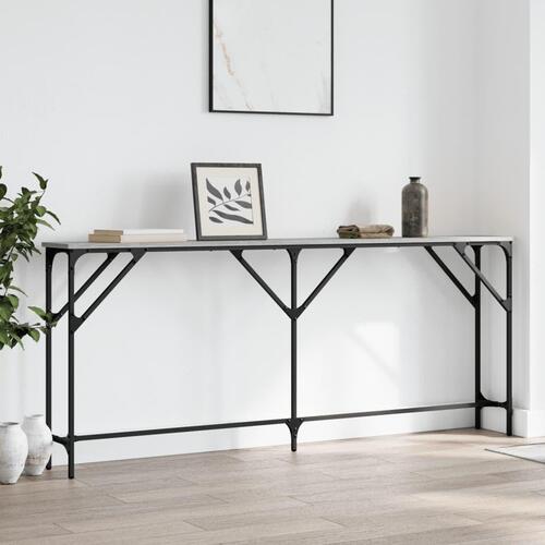 Konsolbord 180x23x75 cm konstrueret træ grå sonoma-eg