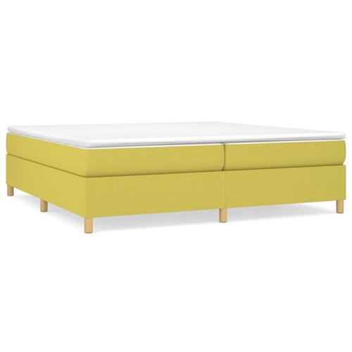 Sengeramme uden madras Grøn 200x200 cm Stof