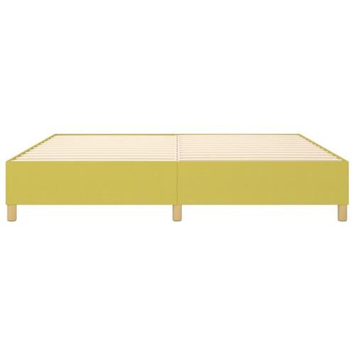 Sengeramme uden madras Grøn 200x200 cm Stof