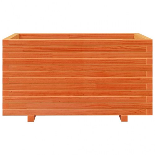 Plantekasse 90x60x49,5 cm massivt fyrretræ gyldenbrun