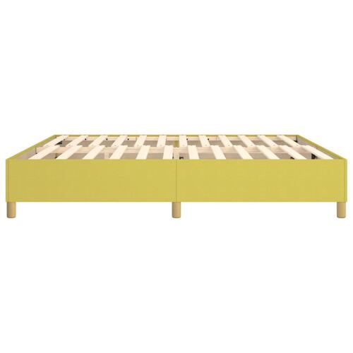 Sengeramme uden madras Grøn 200x200 cm Stof