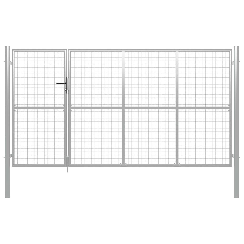 Havelåge 350 x 150 cm stål sølvfarvet
