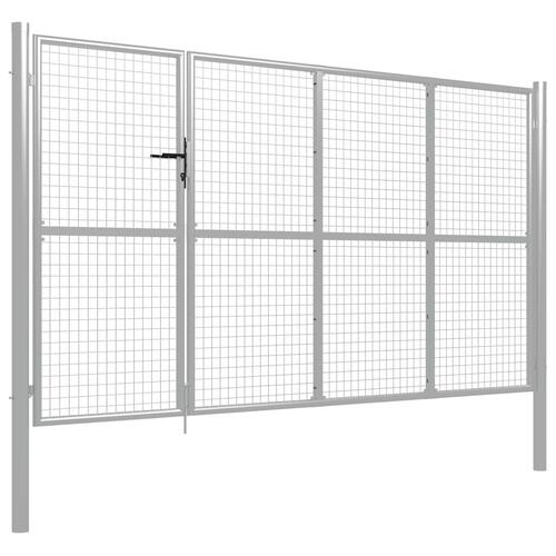 Havelåge 350 x 175 cm stål sølvfarvet