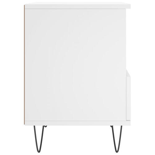 Sengeborde 2 stk. 40x35x50 cm konstrueret træ hvid