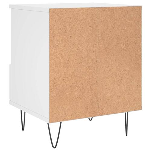 Sengeborde 2 stk. 40x35x50 cm konstrueret træ hvid