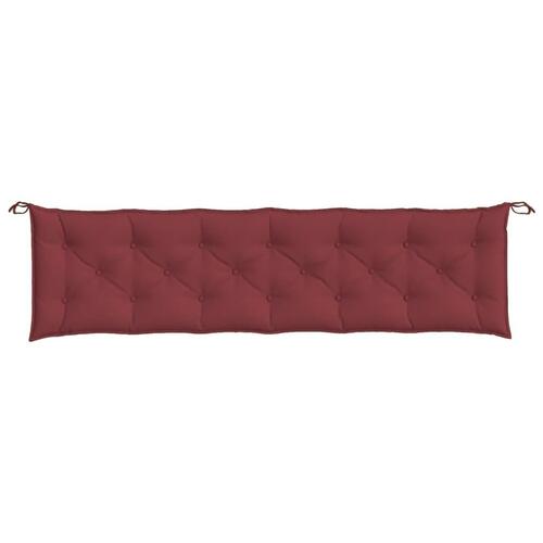 Hynder til havebænk 2 stk. 200x50x7 cm stof meleret vinrød