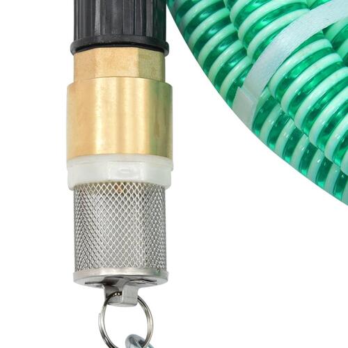 Sugeslange med messingkoblinger 1,1" 20 m PVC grøn