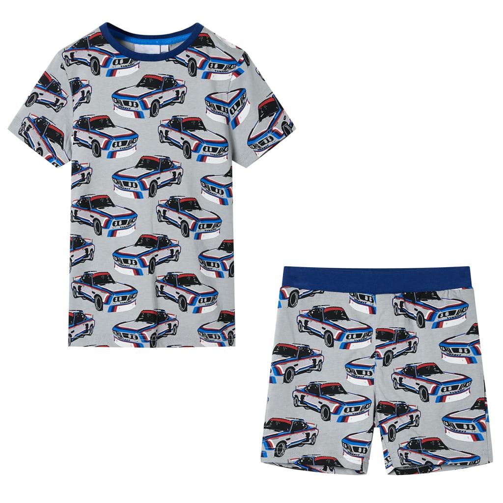 Pyjamas til børn str. 116 korte ærmer grå