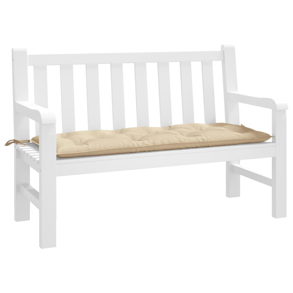 Hynde til havebænk 120x50x7 cm oxfordstof beige