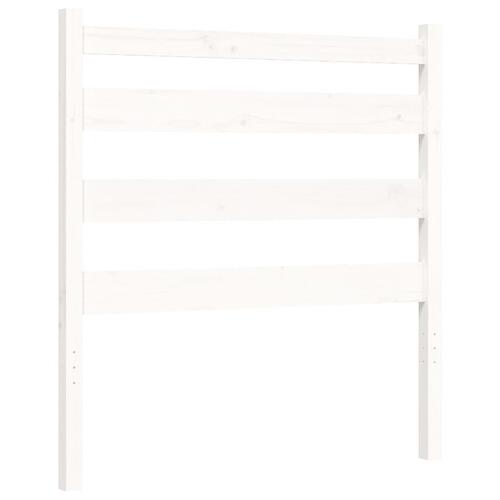 Sengeramme uden madras 100x200 cm massivt fyrretræ hvid