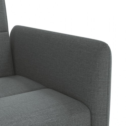 Sovesofa med kopholdere stof mørkegrå