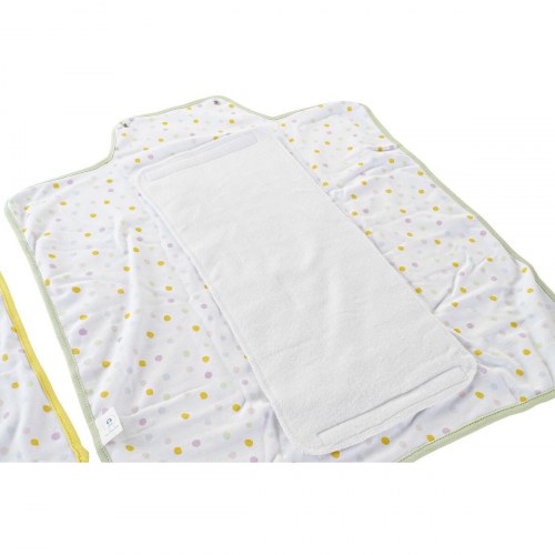 Pusleunderlag til bleskift - Transport, gul/grÃ¸n, 22 Ã 1 Ã 40 cm