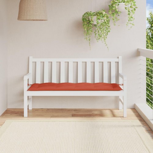 Bænkhynde til havebænk 150 x 50 x 7 cm - meleret rød