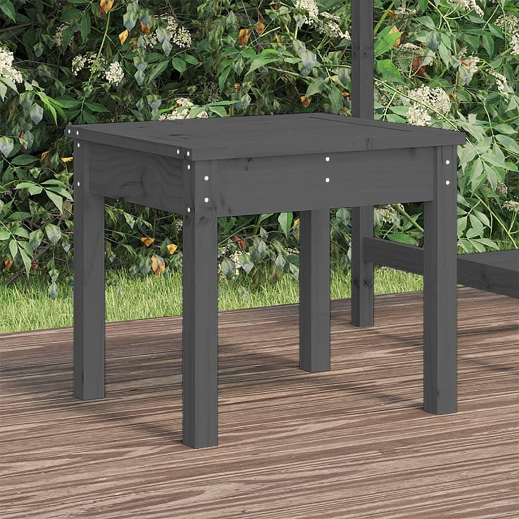 Havebænk 50x44x45 cm massivt fyrretræ grå