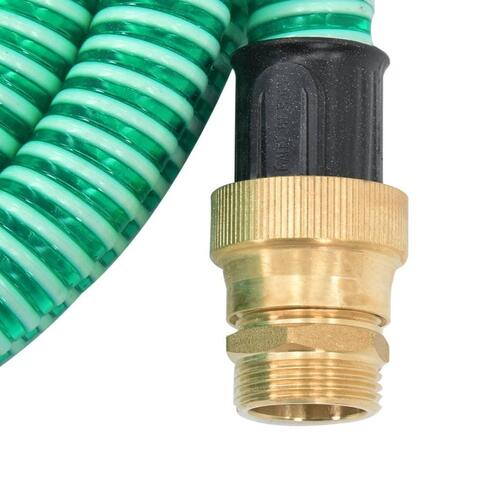 Sugeslange med messingkoblinger 1,1" 25 m PVC grøn