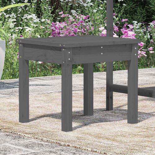 Havebænk 50x44x45 cm massivt fyrretræ grå