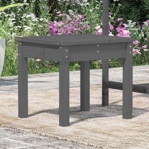 Havebænk 50x44x45 cm massivt fyrretræ grå