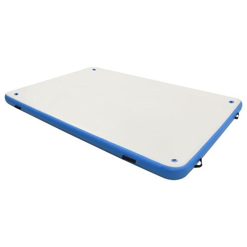 Oppustelig platform 300x200x15 cm blå og hvid