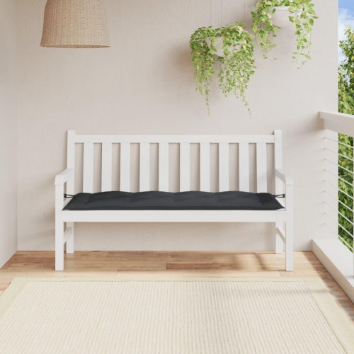 Bænkhynde til havebænk 150 x 50 x 7 cm - meleret antracitgrå