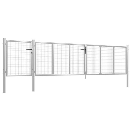 Havelåge 500 x 100 cm stål sølvfarvet