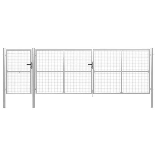 Havelåge 500 x 150 cm stål sølvfarvet