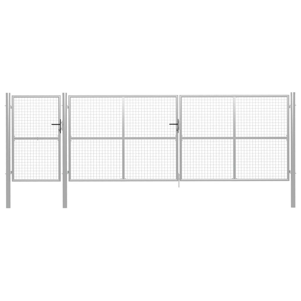 Havelåge 500 x 150 cm stål sølvfarvet