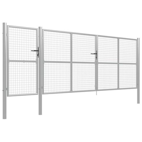 Havelåge 500 x 150 cm stål sølvfarvet