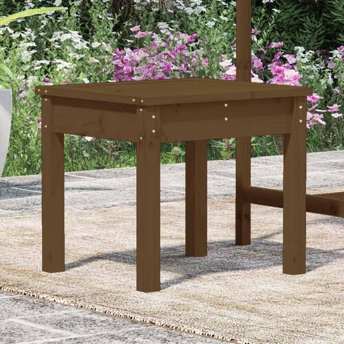 Havebænk 50x44x45 cm massivt fyrretræ gyldenbrun