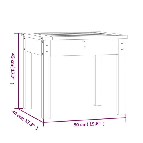 Havebænk 50x44x45 cm massivt fyrretræ gyldenbrun