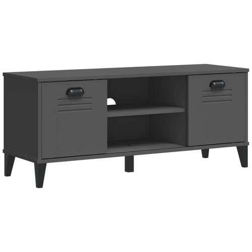 Skobænk VIKEN 106x35x45 cm konstrueret træ antracitgrå