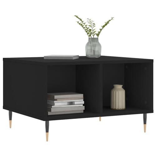Sofabord 60x50x36,5 cm konstrueret træ sort