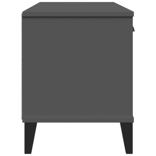 Skobænk VIKEN 106x35x45 cm konstrueret træ antracitgrå