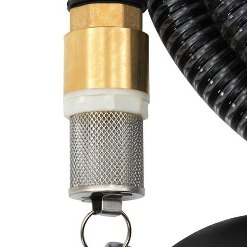 Sugeslange med messingkoblinger 1,1" 5 m PVC sort
