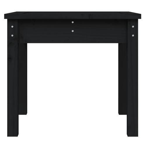 Havebænk 50x44x45 cm massivt fyrretræ sort